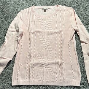 Talbots Blush Cable Knit Sweater